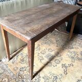 Wooden farmhouse table