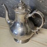 Silver metal teapot