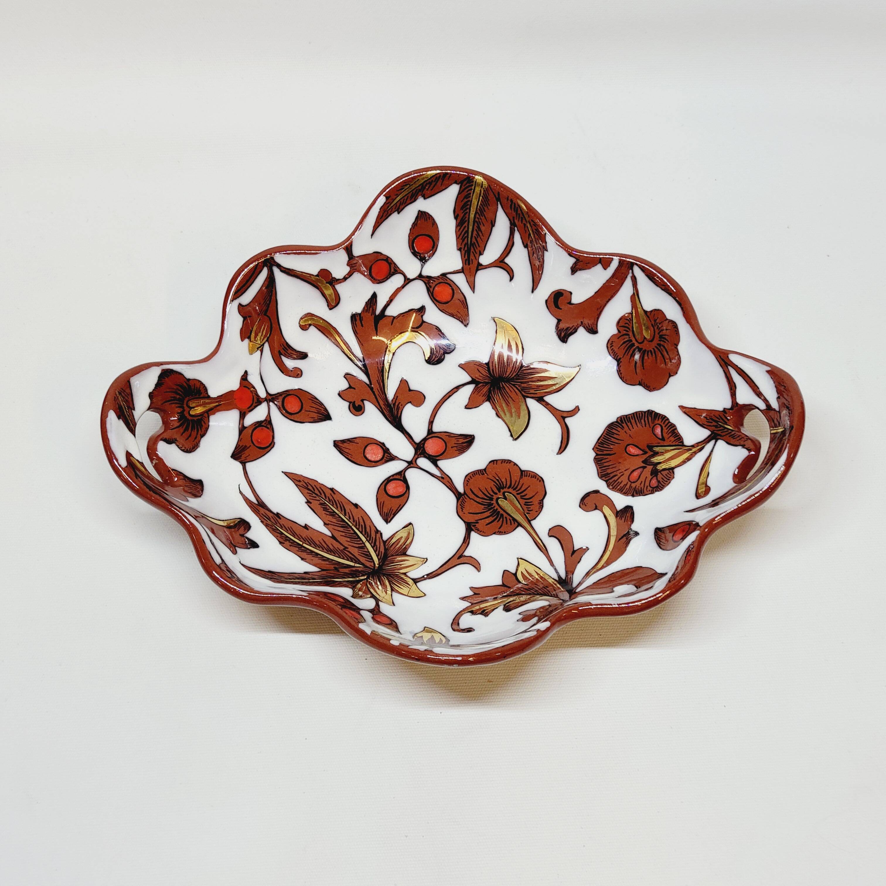 Longwy Cloisonné Enameled Basket Empty Pocket Cup Flowers Fe