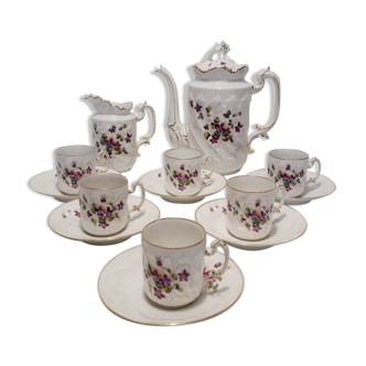 Coffee set porcelain "faience lions", 19th century