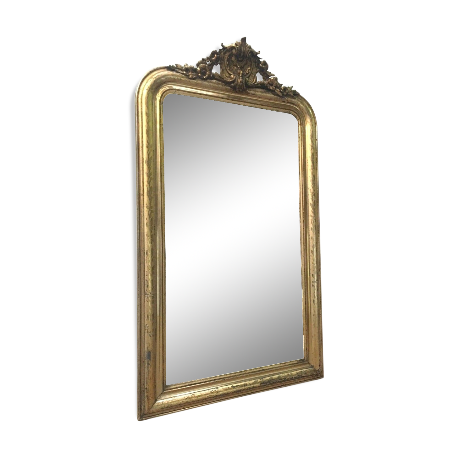 Louis XV style mirror in wood and stucco 154x87cm