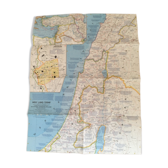 "Holy Land" map National Geographic 1963
