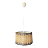 Vintage sisal / jonc de mer pendant light circa 1970's