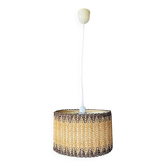 Vintage sisal / jonc de mer pendant light circa 1970's