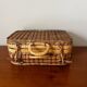 Small wicker suitcase