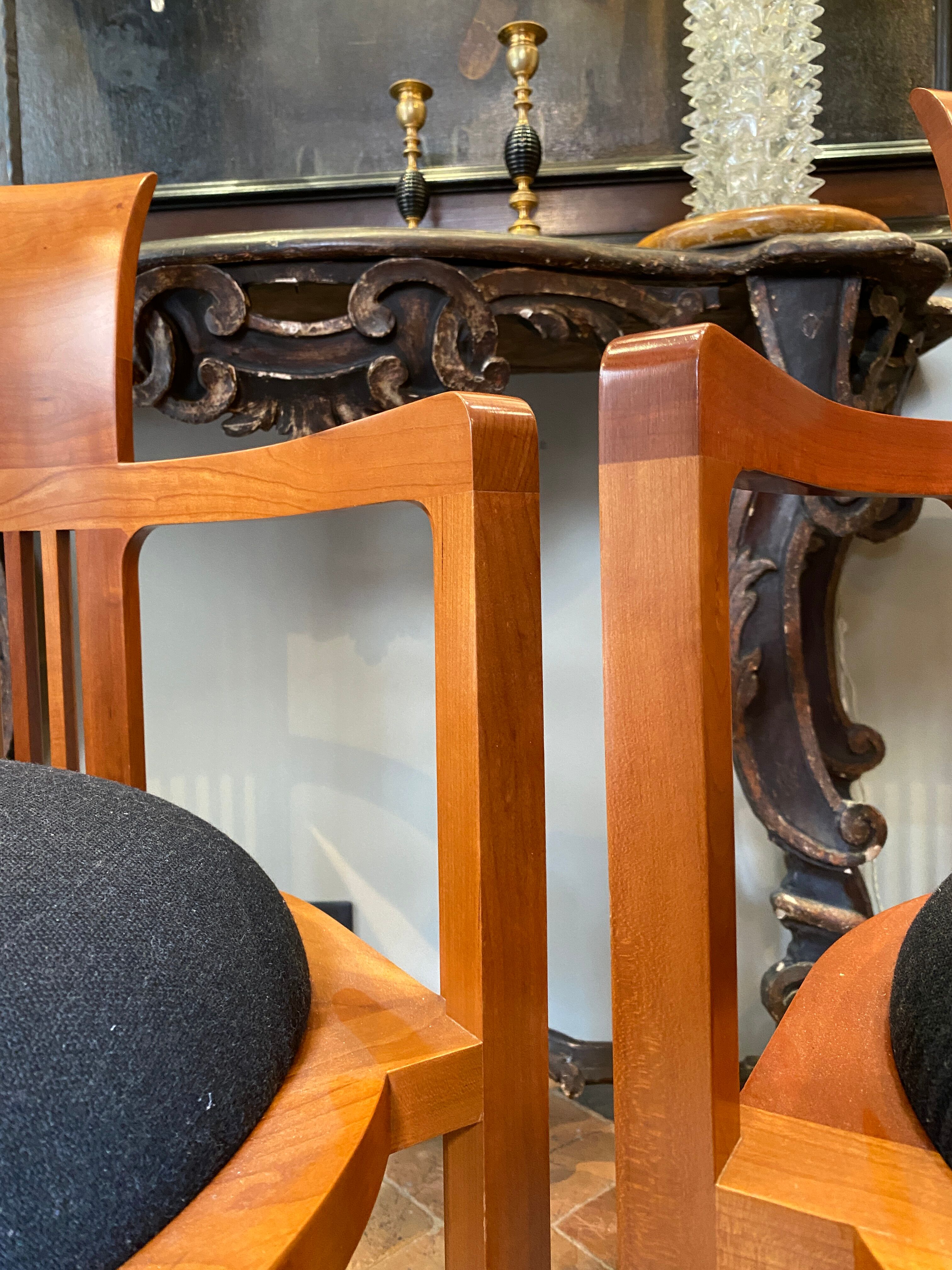 Pair of armchairs by Frank Lloyd Wright, Cassina edition