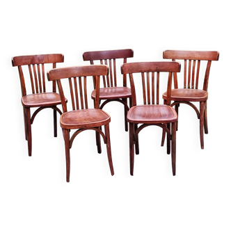 Set de 5 chaises bistrot Stella des années 50