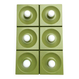 Quadro wall lamps mid-century by Jürgen Lange for Schönbuch, Germany, 1960s, set of 6.