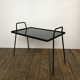 Glass and metal auxiliary coffee table