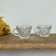 Set of 4 cut glass cups