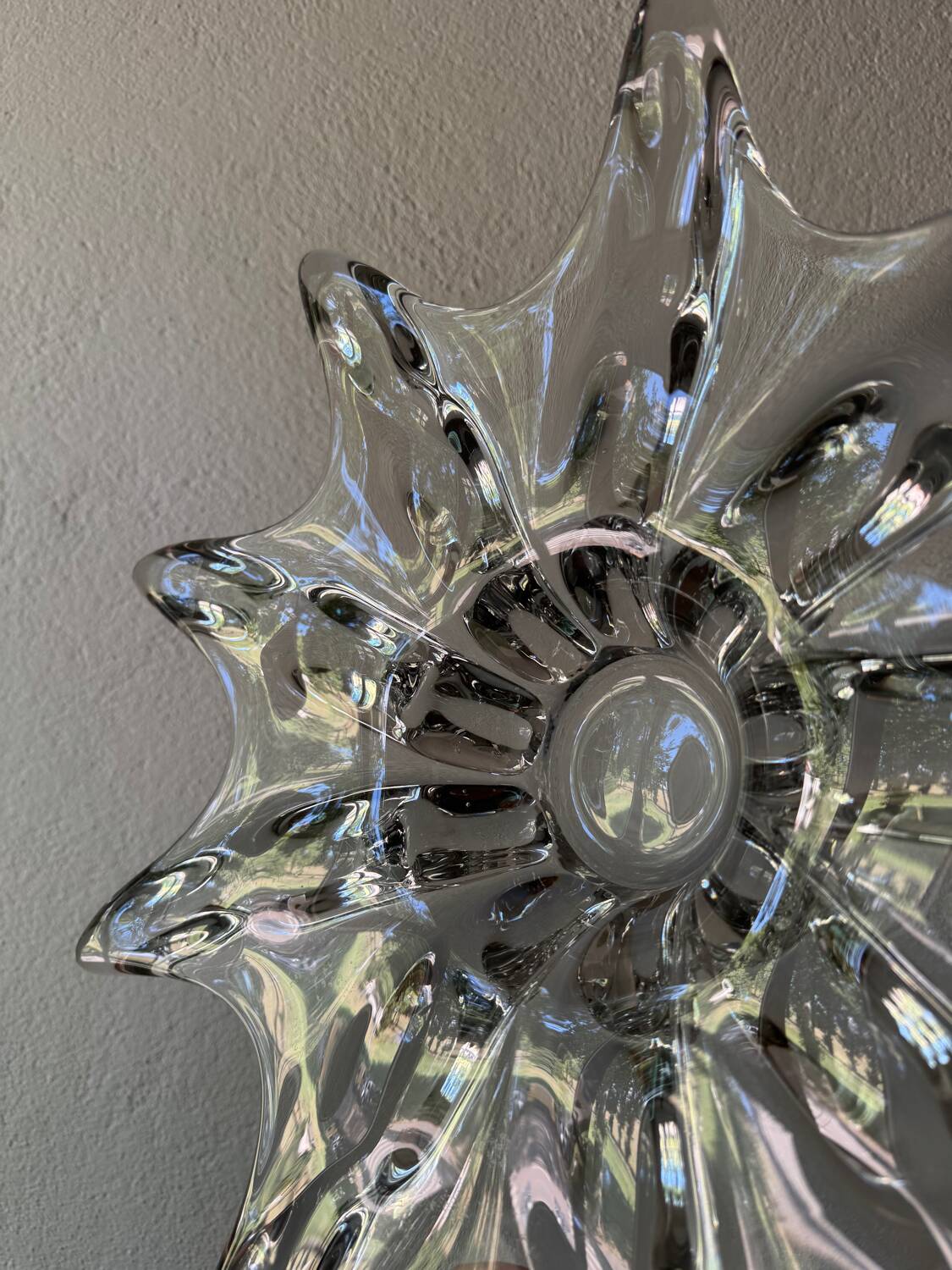 Grande coupe cristal étoile années 60
