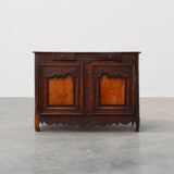 Rare French provincial carved cabinet or buffet with great patina, dated 18