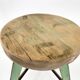 Vintage industrial steel & wood tripod stool, 1950's