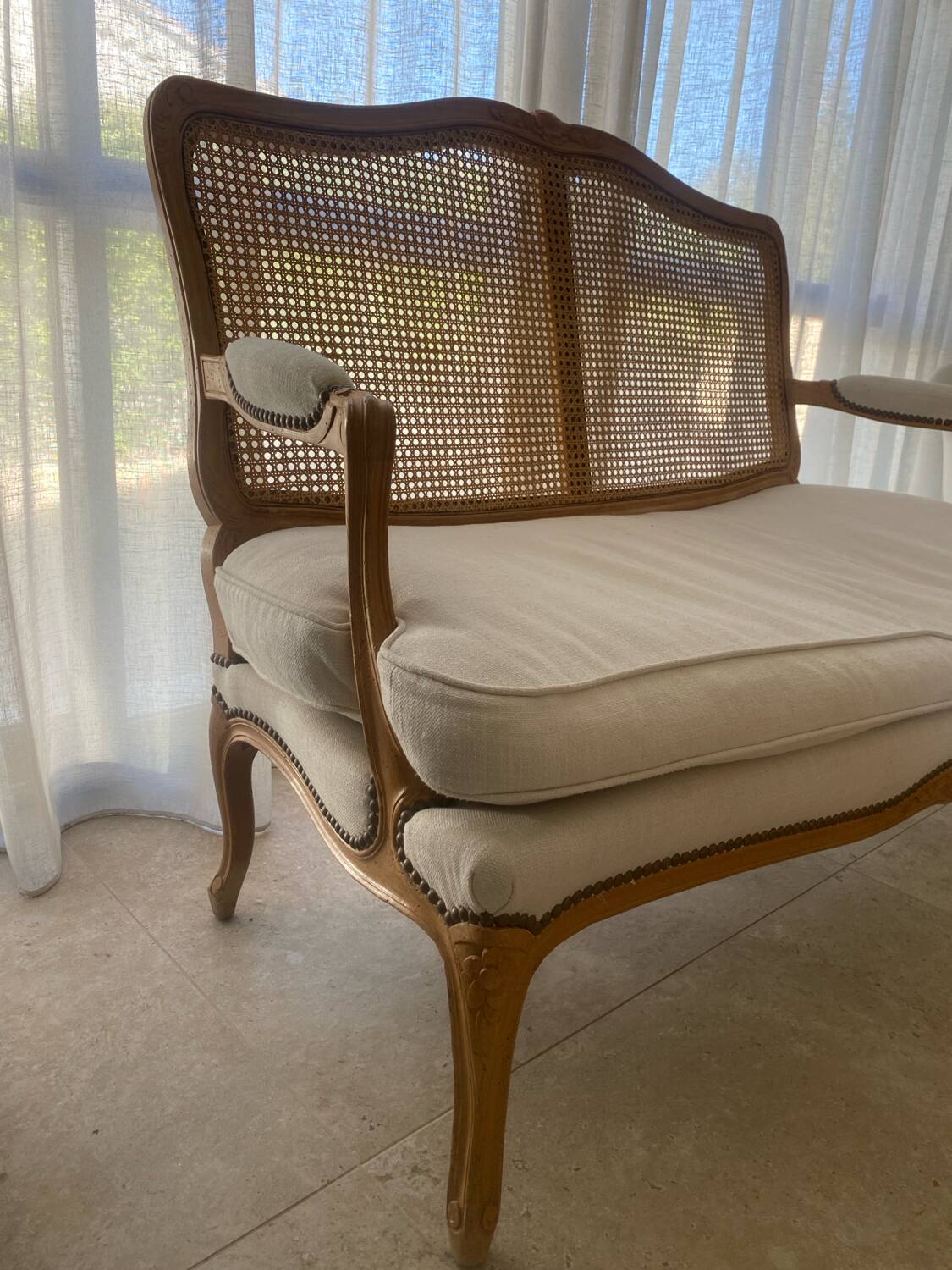 French vintage bank chair