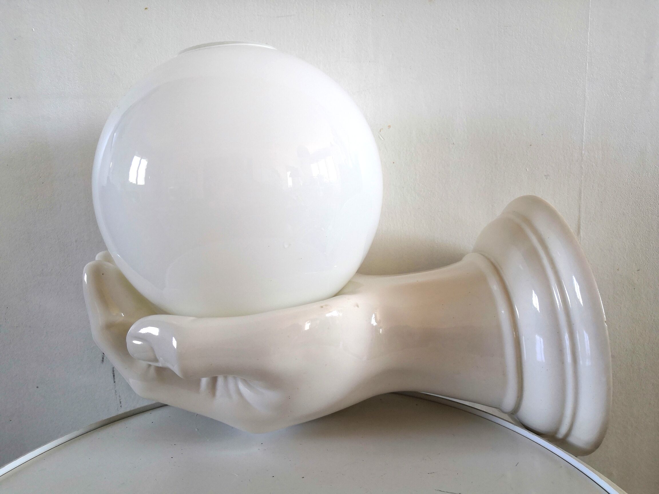 Vintage hand lamp in ceramic 70s