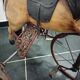 Tricycle cheval en bois et métal