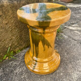 Southern France stool in glazed ceramic