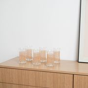 Set of six glasses, Italian design, 1960s, manufactured in Italy