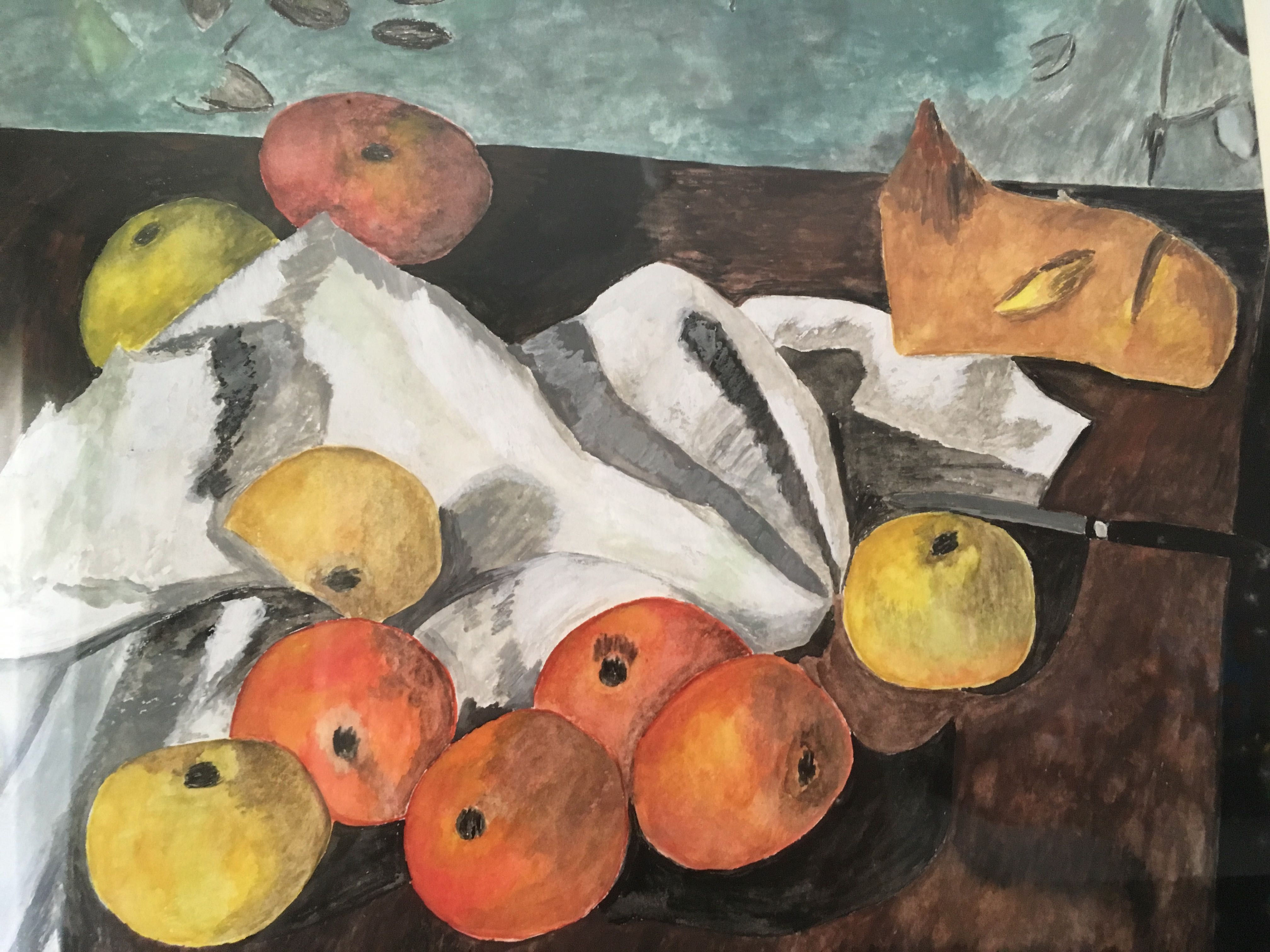 Modernist watercolor painting 1970