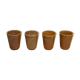 Series of 4 vintage stoneware glasses by the manufacture of Digoin, France