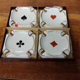 Ashtray porcelain card games