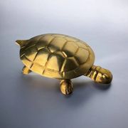 Vide poche en forme de tortue de style Régence en laiton, Italie, années 1970