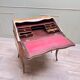 Carel Jacques-philippe Curved Sloping Desk In Louis XV Period Marquetry Stamped
