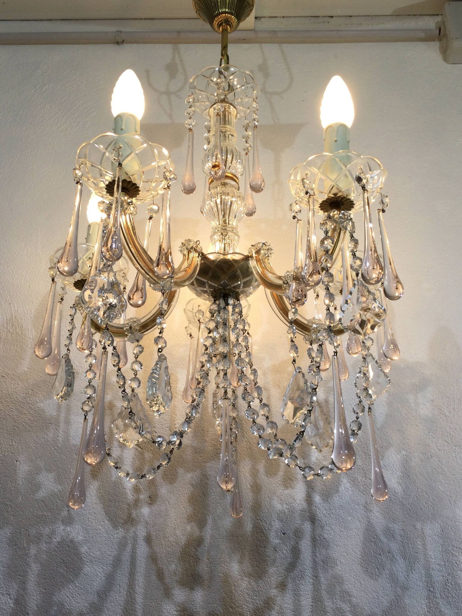 Lustre marie thérèse cristal 5 lumières