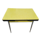 Yellow formica table and 2 extensions 1965