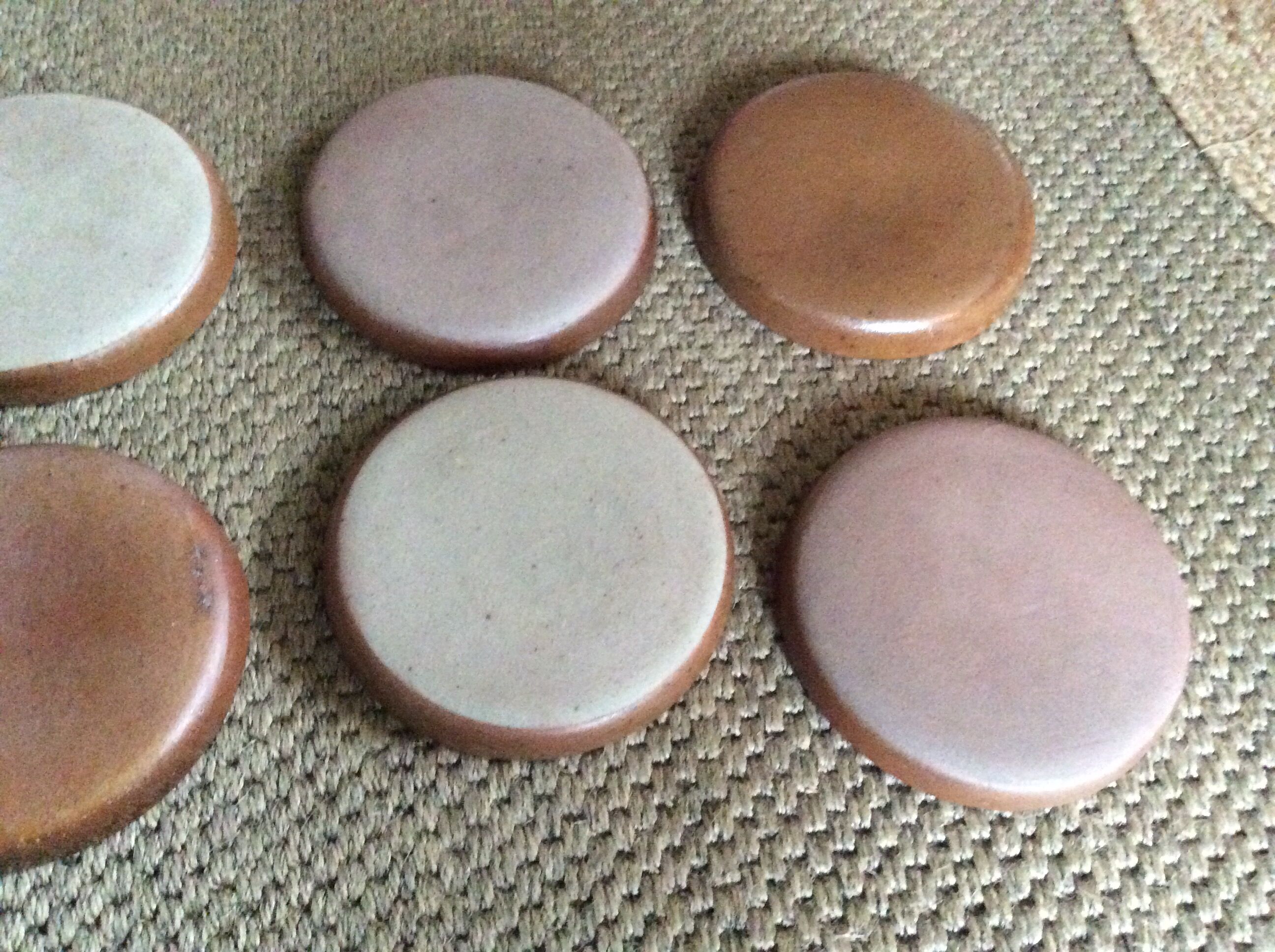 Series of 8 stoneware dessert plates