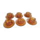 Lot of 6 coffee cups and vintage smoked orange subcups