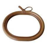 Rattan apple mirror