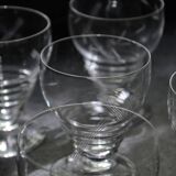 6 old champagne glasses