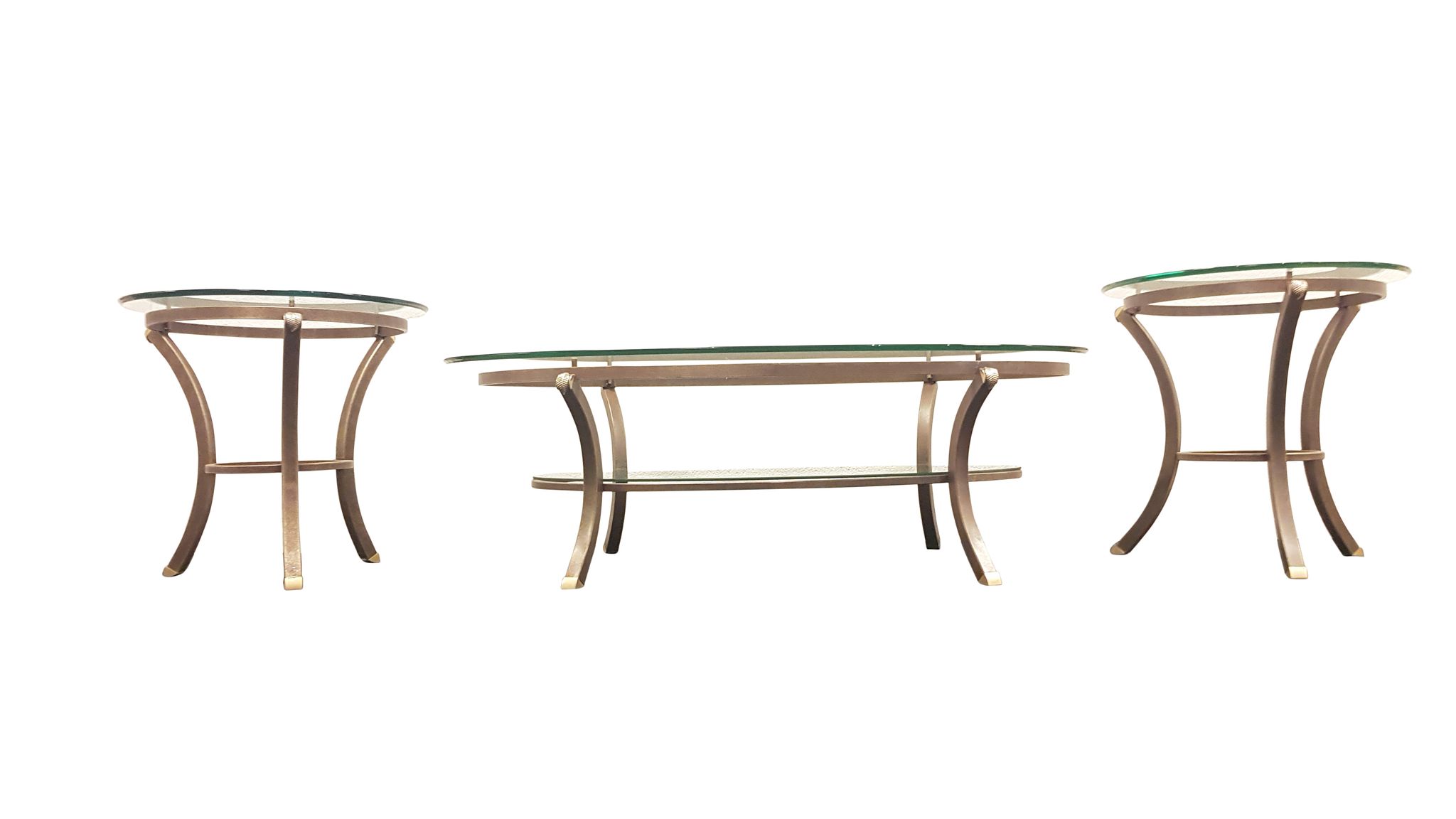 Vintage oval coffee table by Pierre Vandel, France, 1970s