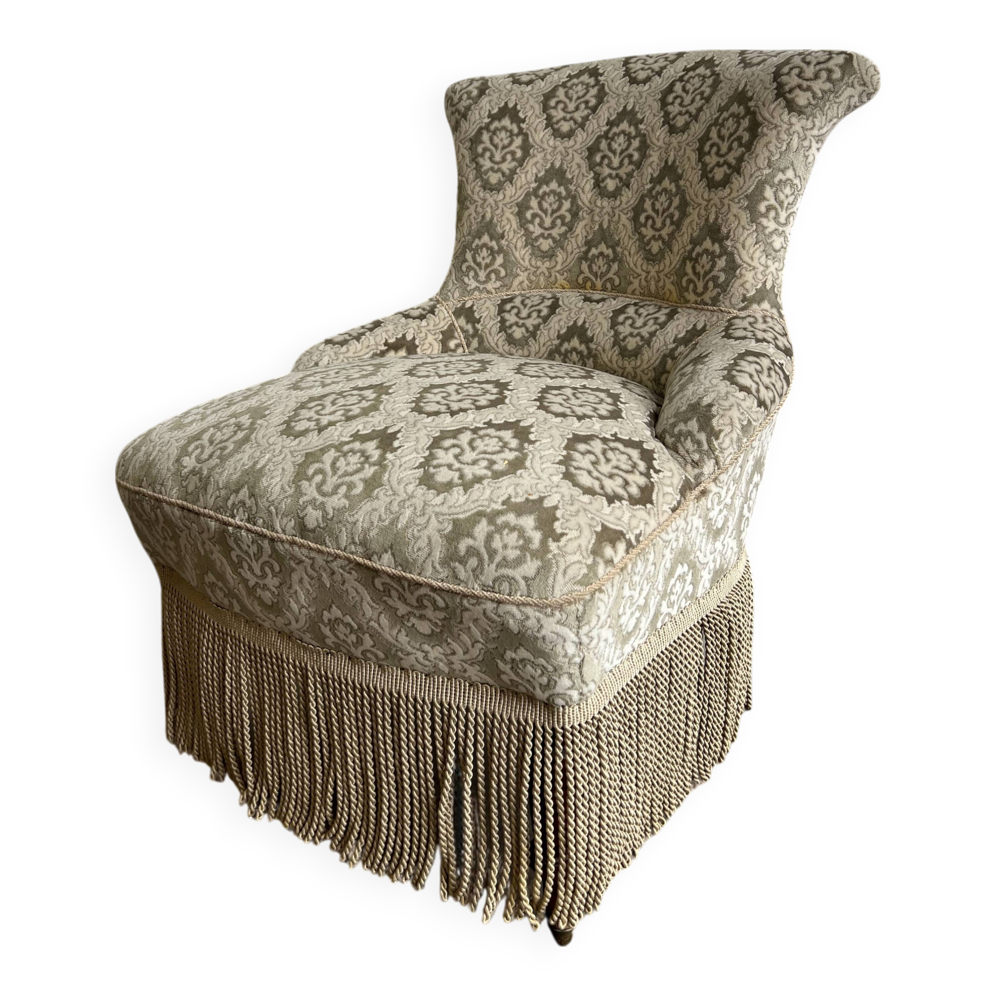 Vintage Fringed Cocktail Chair/Armchair/Single Seat