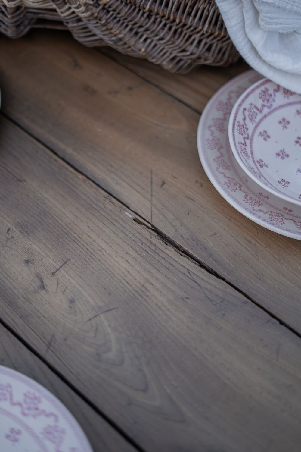 Table de ferme rénovée