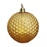 Vintage amber glass hanging lamp