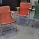 Folding chairs by Russel Wright for Samsonite Chairs 1960s