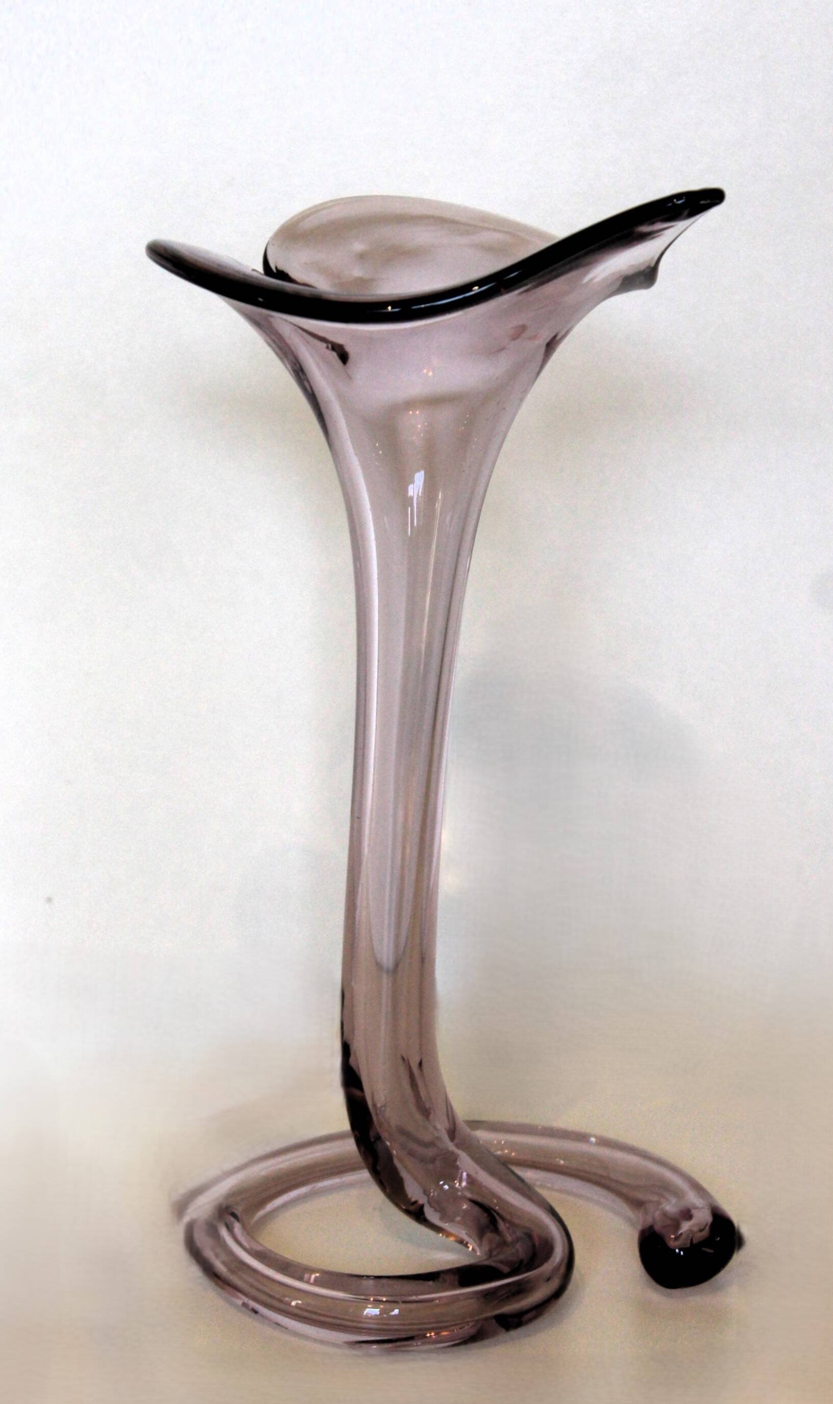 Vase soliflore arum en verre soufflé