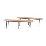 Pair of benches of school children