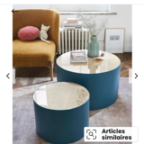 2 metal coffee tables and canning