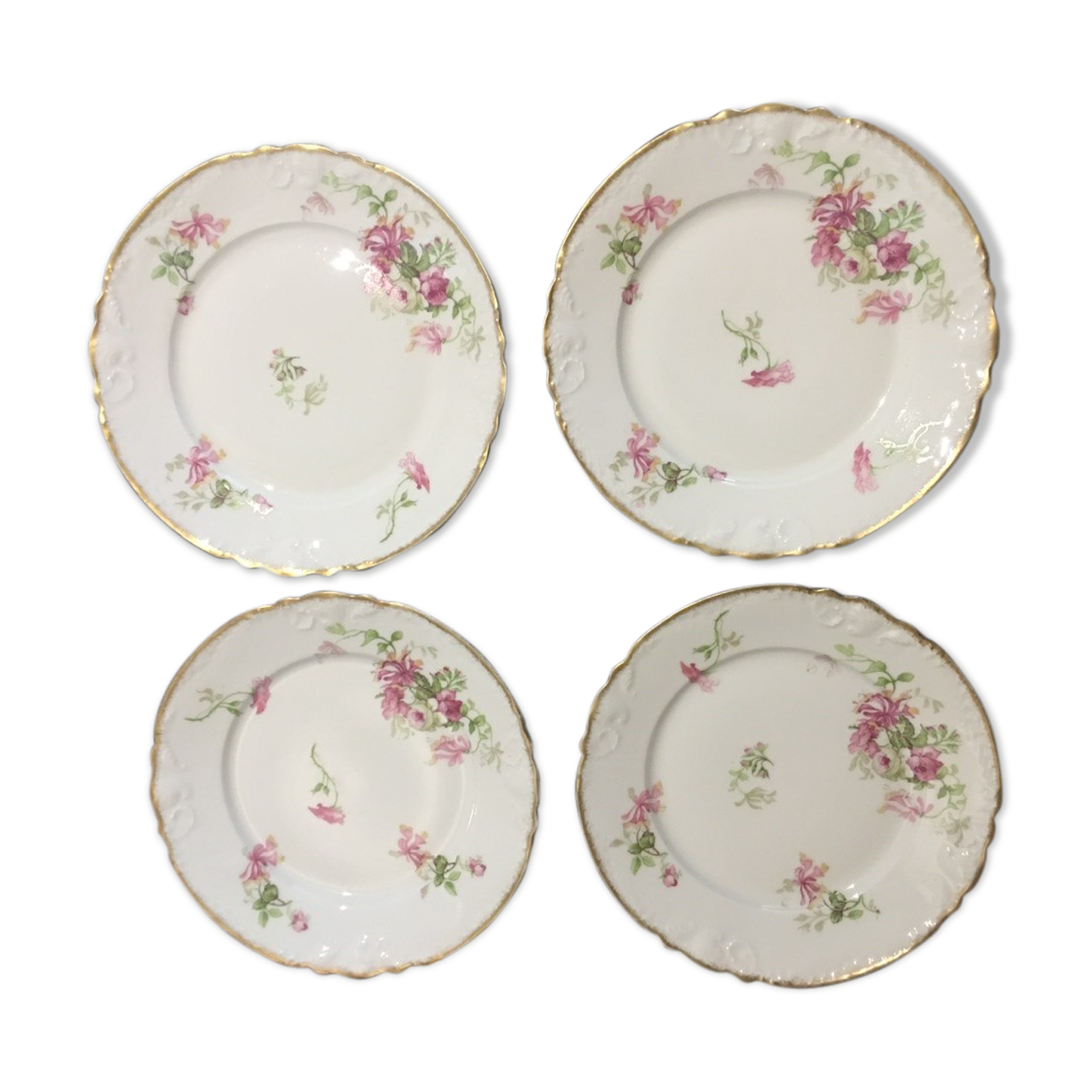 4 porcelain entremet plates