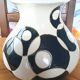Ceramic ball vase with black and white circles Art Deco Italy Vintage 1940