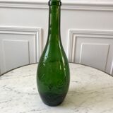 Italian green glass bottle 70s