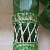 4 orangeade glasses with braided base