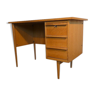 Vintage wooden desk 3 drawers of 1950