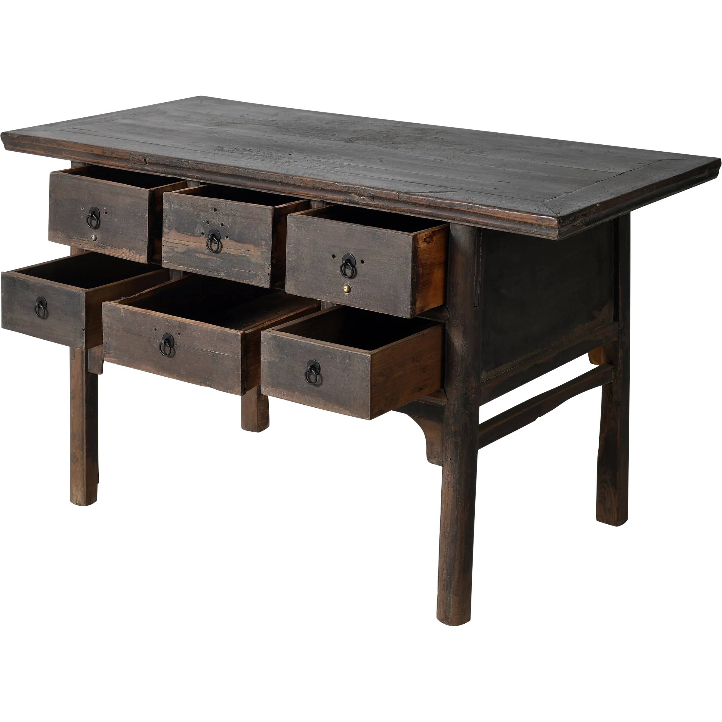 Longnan - Antique Chinese elm console with drawers no. 1