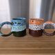 Duo de mugs artisanaux style "Fat Lava" / Vallauris