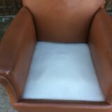 Leather club armchair