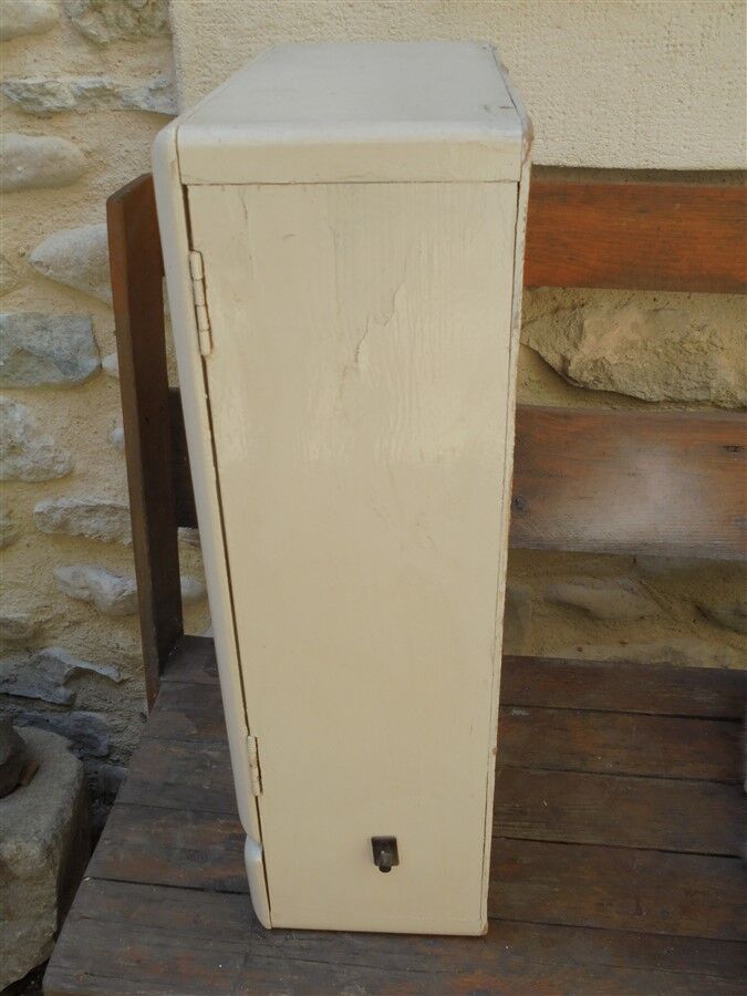 Old toilet cabinet, wooden pharmacy
